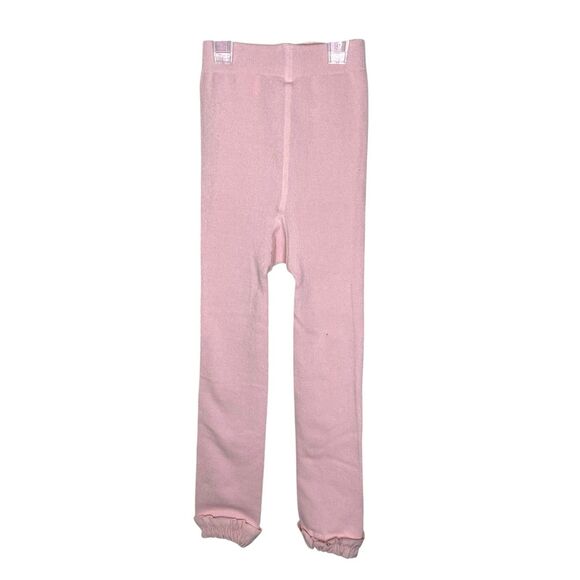 Ruffle Butts Ballet Pink Knit Footless Tights Leggings Size 2T-4T - Picture 1 of 6